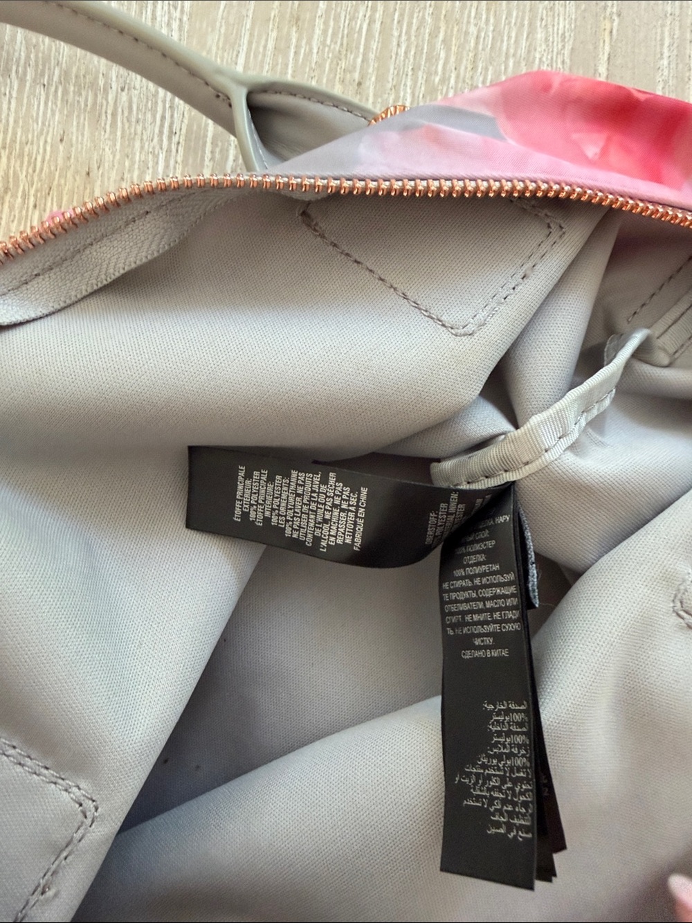 Ted Baker Pink & Grey Floral Tote - Picture 14 of 15
